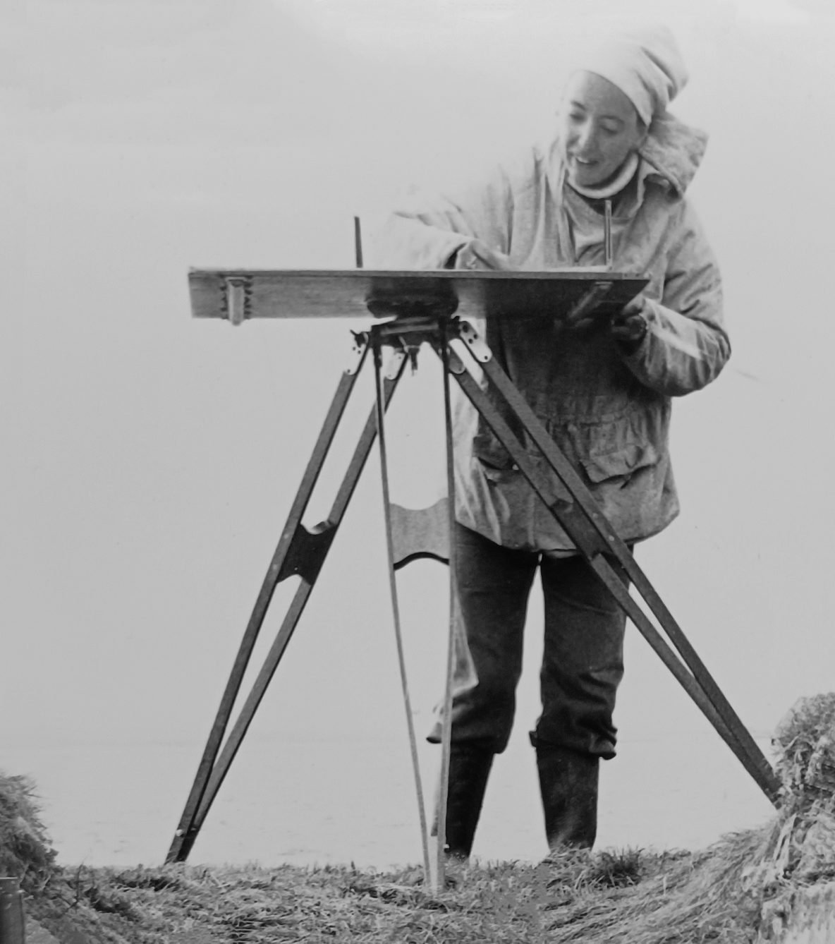 Photo of Anna Ritchie at Knap of Howar in 1973